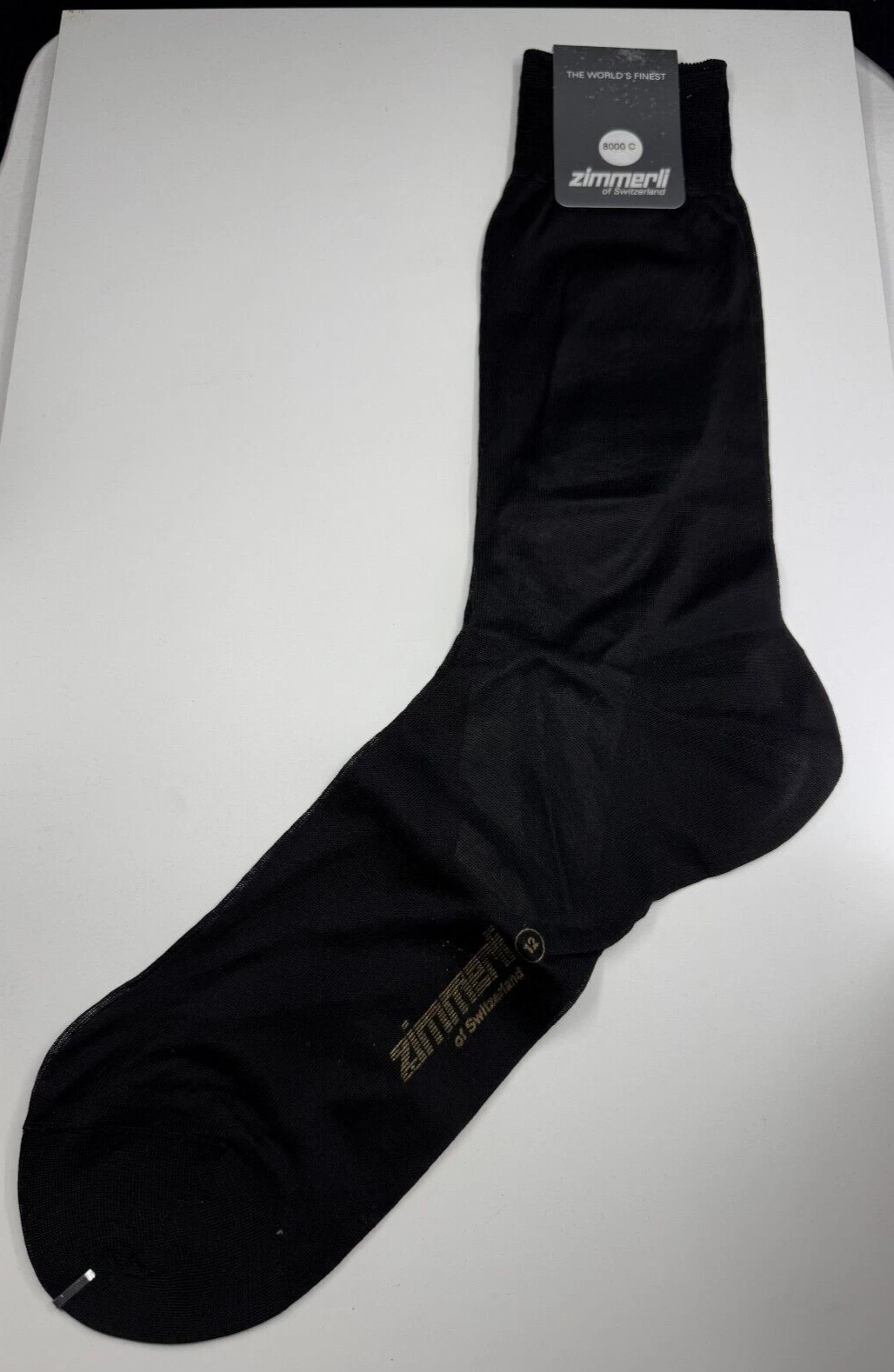 Zimmerli of Switzerland The World's Finest 100% Cotton Socks 02 Nero NWT