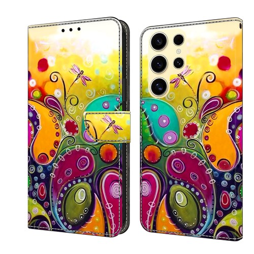 Case for Samsung S24 Ultra S23 Plus S22 S24 Pattern Flip Wallet Case Phone Cover - 第 15/28 張圖片