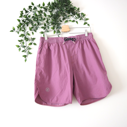Legends lila Kompressionsshorts gefütterte Sportshorts für Herren Größe Medium