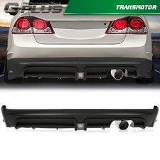 Fit For 2006-2011 Honda Civic 4dr Air Dam Chin Diffuser Rear Bumper Lip