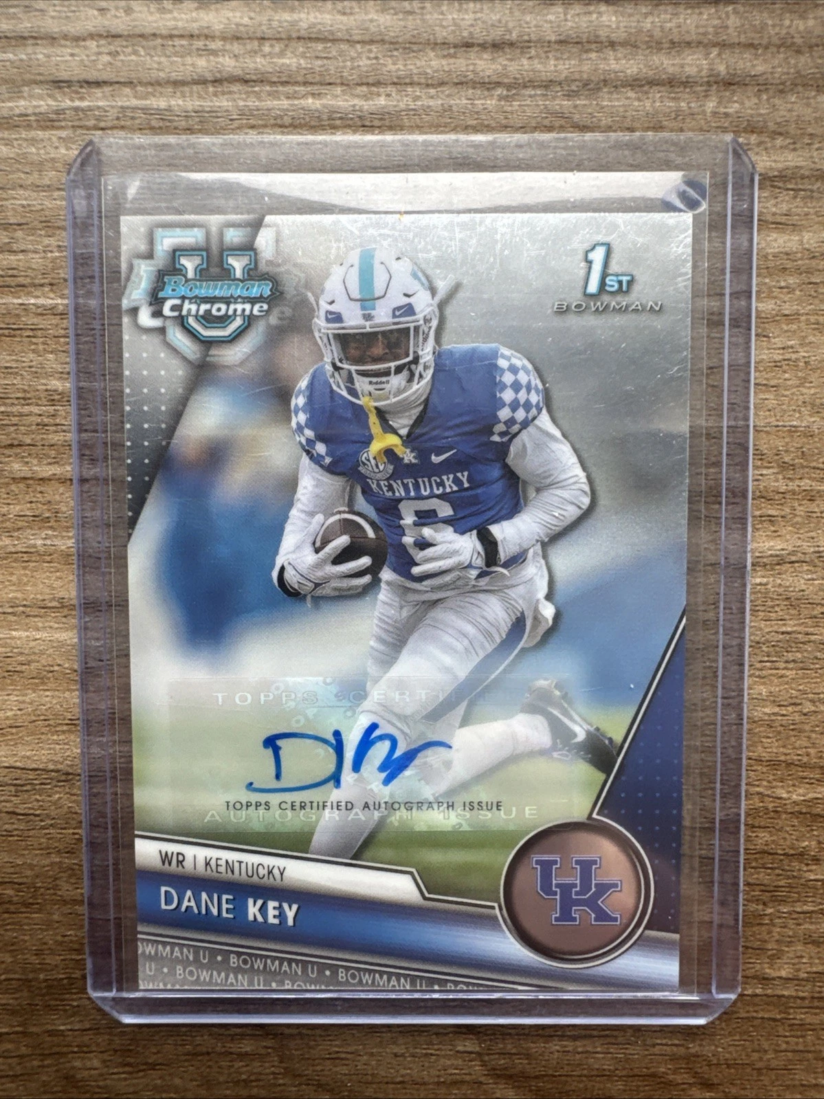 Dane Key 2023 Bowman U Chrome #80 Chrome Auto 1st Rookie RC Nebraska
