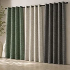 Chunky Boucle Lined Eyelet Curtains Two Panels Window Panels Pair