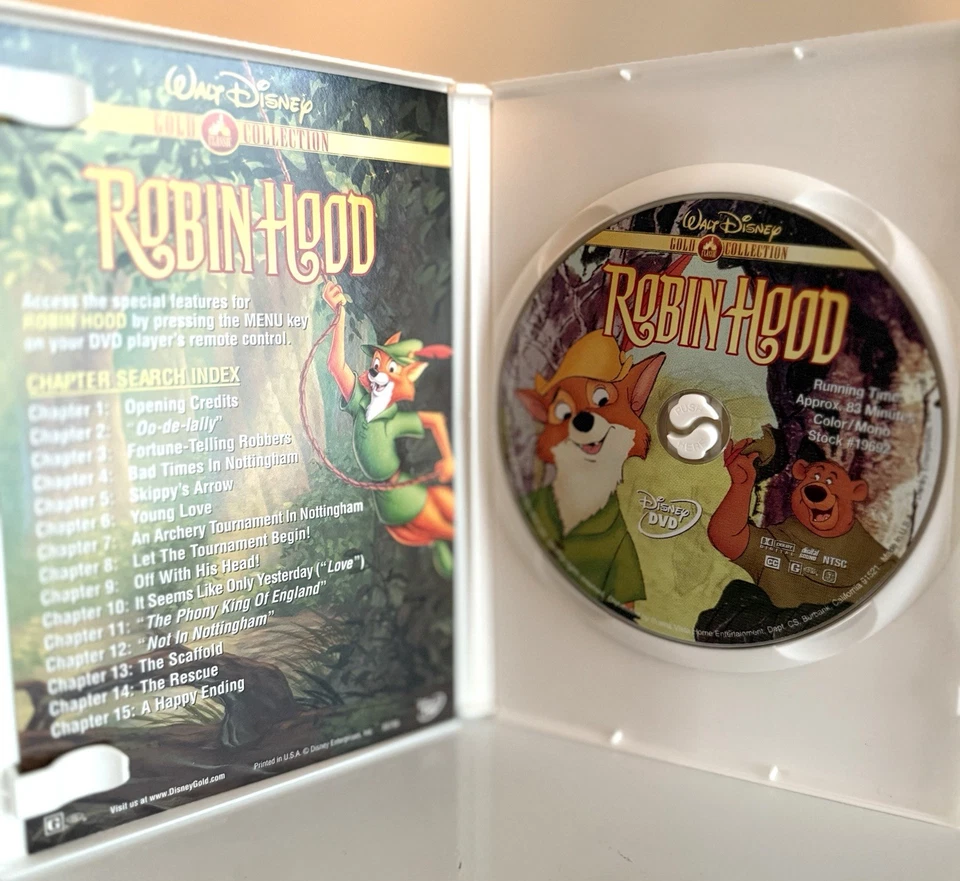 DISNEY'S ROBIN HOOD - THE RESCUERS DOWN UNDER - THE GREAT MOUSE DETECTIVE DVD'S - Image 3 of 4