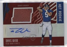 2017 Phoenix Hot Rookie Materials Signatures Football 37/199 Davis Webb Auto 0my