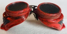 Vintage Jackson Products Red Bakelite welding  Red Black swirl