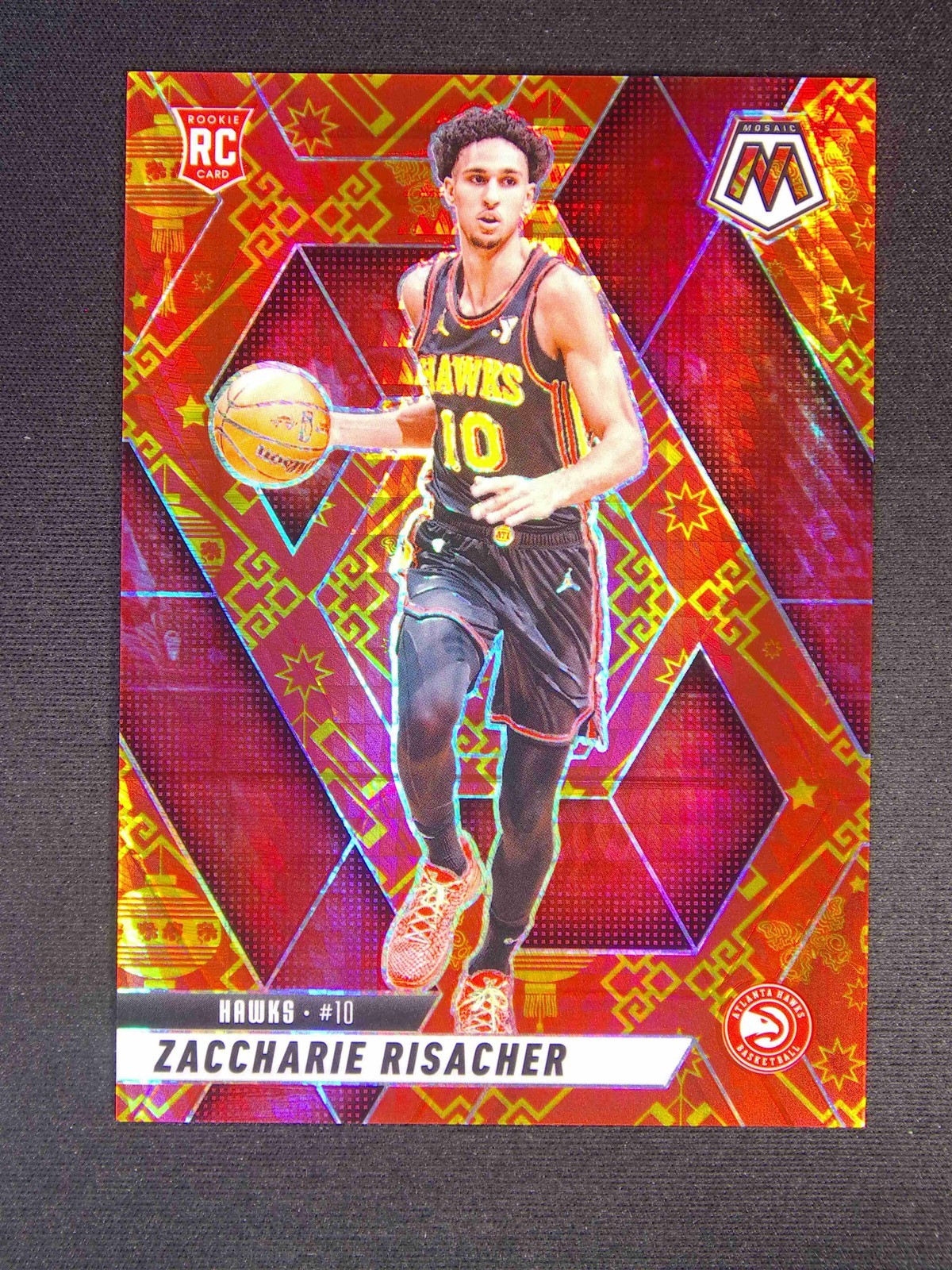 1/8 ≈1/1 2024-25 Panini Mosaic Zaccharie Risacher #213 RC Rookie Lucky Envelopes