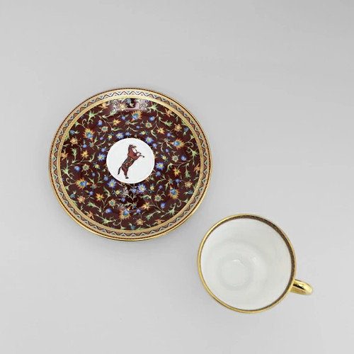 Hermes Cheval d Orient Tea Cup & Saucer Coffee Cup 110ml 009817 Set of 2 - Picture 4 of 5
