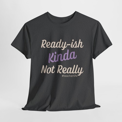 Teacher Life Tee, Funny High School Back to School Unisex T-Shirt, Lilac & Beige - Picture 2 of 12