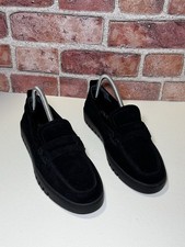 VIONIC UPTOWN Loafer Black Suede Wide Orthotic Comfort Women's US 7.5