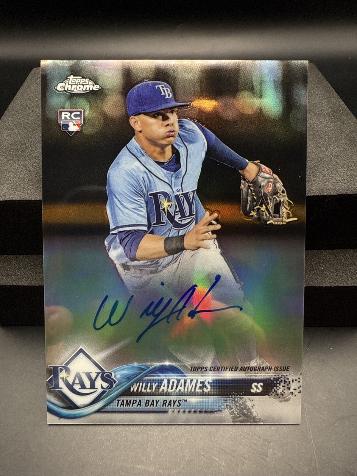 2018 Topps Chrome- Rookie Autographs Willy Adames #RA-WA Refractor /499 (AU, RC)