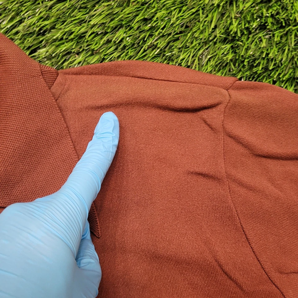 Camisa polo masculina de malha vintage anos 70 Van Heusen gola adaga discoteca pequena - Imagem 4 de 4