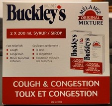BUCKLEY'S Original Cough and Congestion Syrup 200 MLx2 400ml USA SHIP  