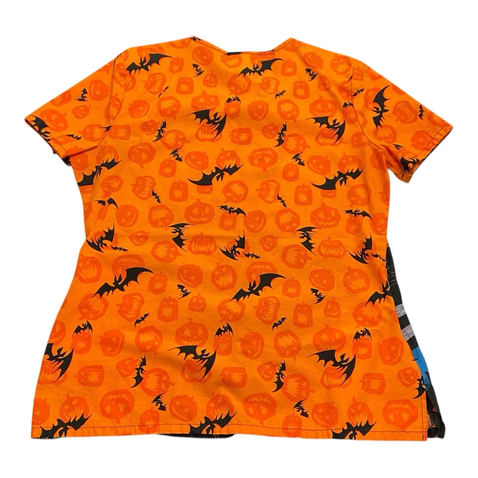 Disney Scrub Top Womens Medium Nightmare Before Christmas Nursing Veterinarian - Image 4 of 4