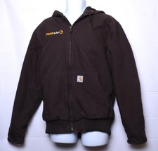 Carhartt Jacket Mens M Brown Duck Active Canvas Workwear 104050 DKB J130 Medium