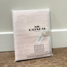 NWT Coach Notebook In Signature Canvas Gold/Powder Pink CEA49 IN HAND
