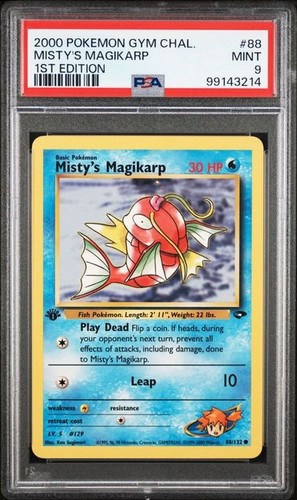 Misty's Magikarp (1st Edition) graded PSA 9 for sale on eBay