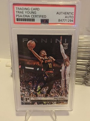 2018-19 Panini Chronicles #131 Trae Young Rookie Auto PSA/DNA Certified RC Auto