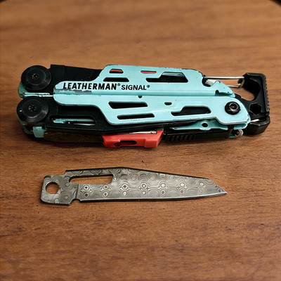 [USA STOCK] Leatherman Signal VG10 Damascus Replacement Blade EDC Upgrade