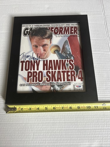 Vintage 2002 Game Informer Mag - Tony Hawk - 11 x 13 PSA - Auto-Framed Photo - Pro Skater 4 - Bild 5 von 7