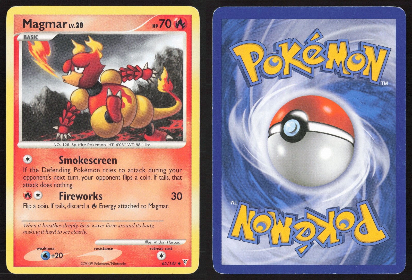 Pokemon TCG | Magmar 65/147 | Supreme Victors Uncommon | Lightly Played