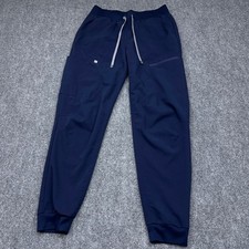 Fabletics Mid-Rise On-Call Scrub Jogger Women S Navy Blue Solid Stretch Pocket