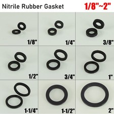 Flat Washer Black Nitrile Rubber Washer 1/8" 1/4" 3/8" 1/2" 3/4" 1" 1.2" 1.5" 2"