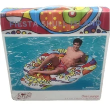 Fiesta Skull Island Float Inflatable Ride On Raft Lounger H2OGO! 6.4’x 55.5”New