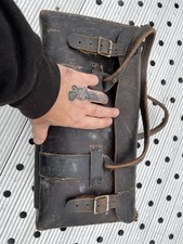 Vintage Motorcycle Leather Luggage Large Vintage “Doctors Bag” Buckles Up Retro 