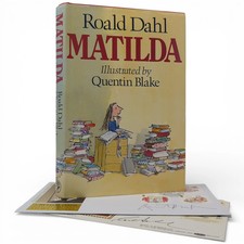 Matilda ROALD DAHL First Edition 1988 w SIGNED COVER by Quentin Blake & Author