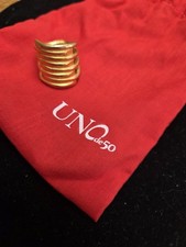 UNOde50 Gold Tone Tornado Statement Ring Size...