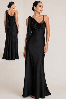 Diane von Furstenberg Shoulder Knot Slip Gown Long Dress Size 12 NWT