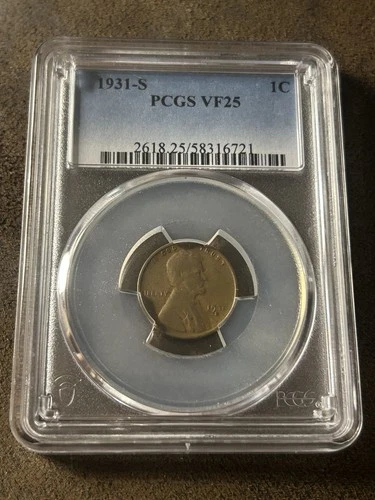 1931-S Lincoln Wheat Cent — photo from the most recent tracked eBay sale
