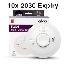 10x Ei3024 Optical Smoke And Heat Alarm Expiring 2030