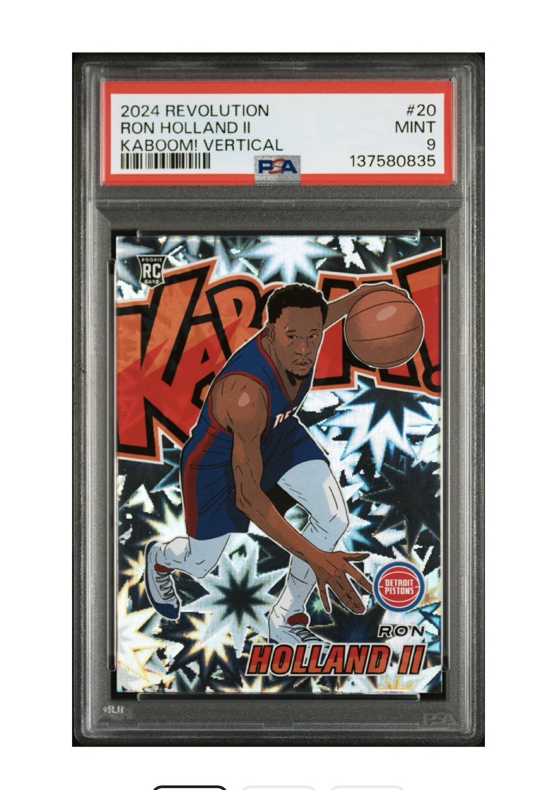 2024🔥Kaboom🔥Revolution (RC) Ron Holland II Vertical Psa 9 Detroit Pistons
