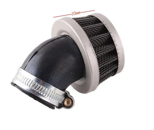 Filtro de admisión de aire de limpieza en frío mini cono de motor rojo universal con filtro de aire curvo de 32 mm - Imagen 2 de 3