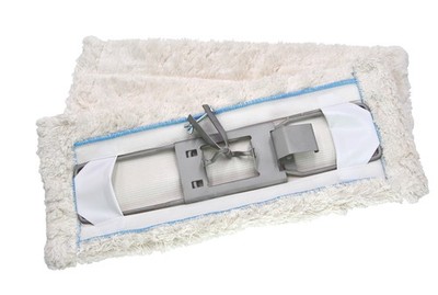 Bodenwischer 42cm Halter + Tuch WEISSEXTREM, kompatibel mit Hara Leifheit u.a.