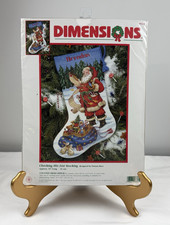 Dimensions Holiday Checking His List Stocking Counted Cross Stitch Kit 8645