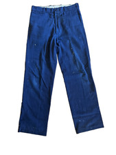 Vintage Sears Work Pants Perma Prest Size 34x33 Navy Blue F1