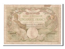 [#154920] Banknote, Madagascar, 50 Francs, 1937, F(12-15)