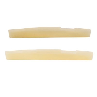 Musiclily Pro 2Pcs 73.15mm Unbleached Compensated Acoustic Guitar Bone Saddle