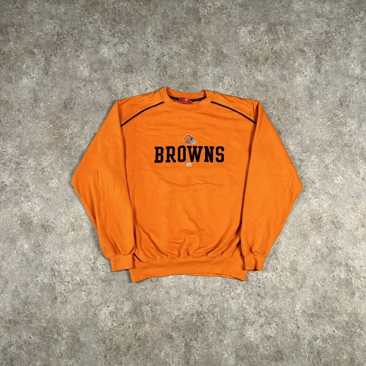 NFL Cleveland Browns Sweatshirt Vintage Y2k Spellout Jumper Orange Mens  Medium M | eBay