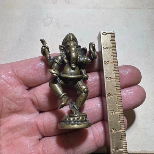 Alter chinesischer tibetischer Buddhismus Kupfer Elefant Gott des Reichtums Figuren & Statuen - Bild 2 von 7