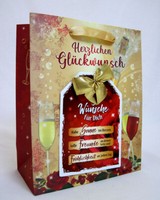 Geschenktasche Sekt 3 WüNsche Mehrfarbig, Ca. 20X25X10 Cm (B/H/T)