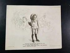 Authentic Antique 1902 Newspaper Ad CUTE SCHOOL BOY IN KNICKERS Nostalgic Poem