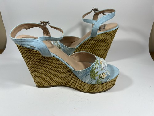 Scarpe Her Universe Disney Peter Pan zeppe alte sirena taglia 10 blu espadrillas - Foto 13 di 15