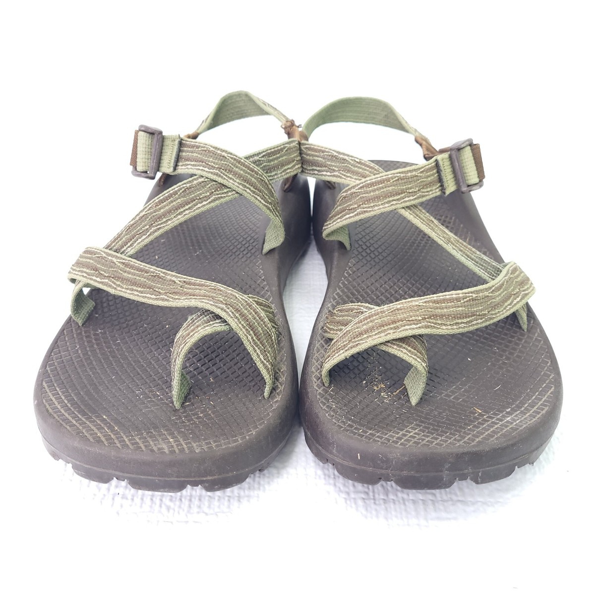 Chaco Size 10 Z Cloud Green Black Strappy Sandals Open Toe 