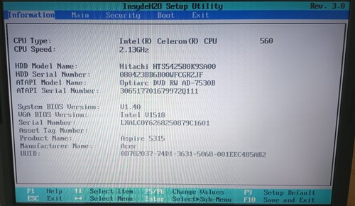 Acer Aspire 5315 ICL50 L07 Laptop 1GB 15.4" 80GB Windows Vista SP2 Settlers 3 - Picture 19 of 23