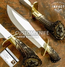 Impact Cutlery Rare Custom Inglourious Basterds Bowie Knife Crown Antler | D2