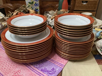 36 Pc NORITAKE China Goldhill Pattern #6613 Made in Japan | eBay