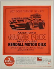 1965 Print Ad Kendall Motor Oils America's Grand Prix at Watkins Glen